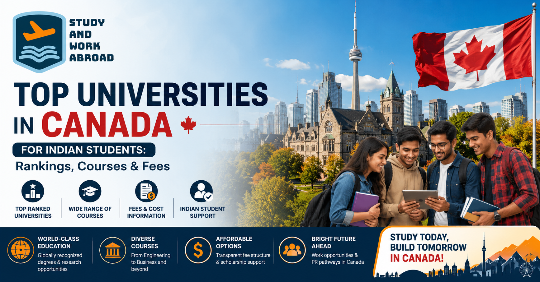 Top Universities in Canada for Indian Students: Rankings, Courses & Fees